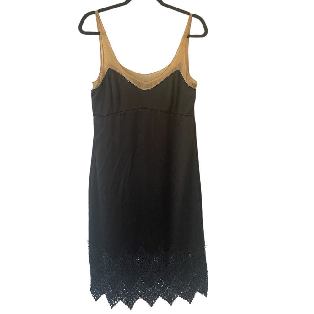 Laundry by Design 100% silk beaded crocheted dress size 8